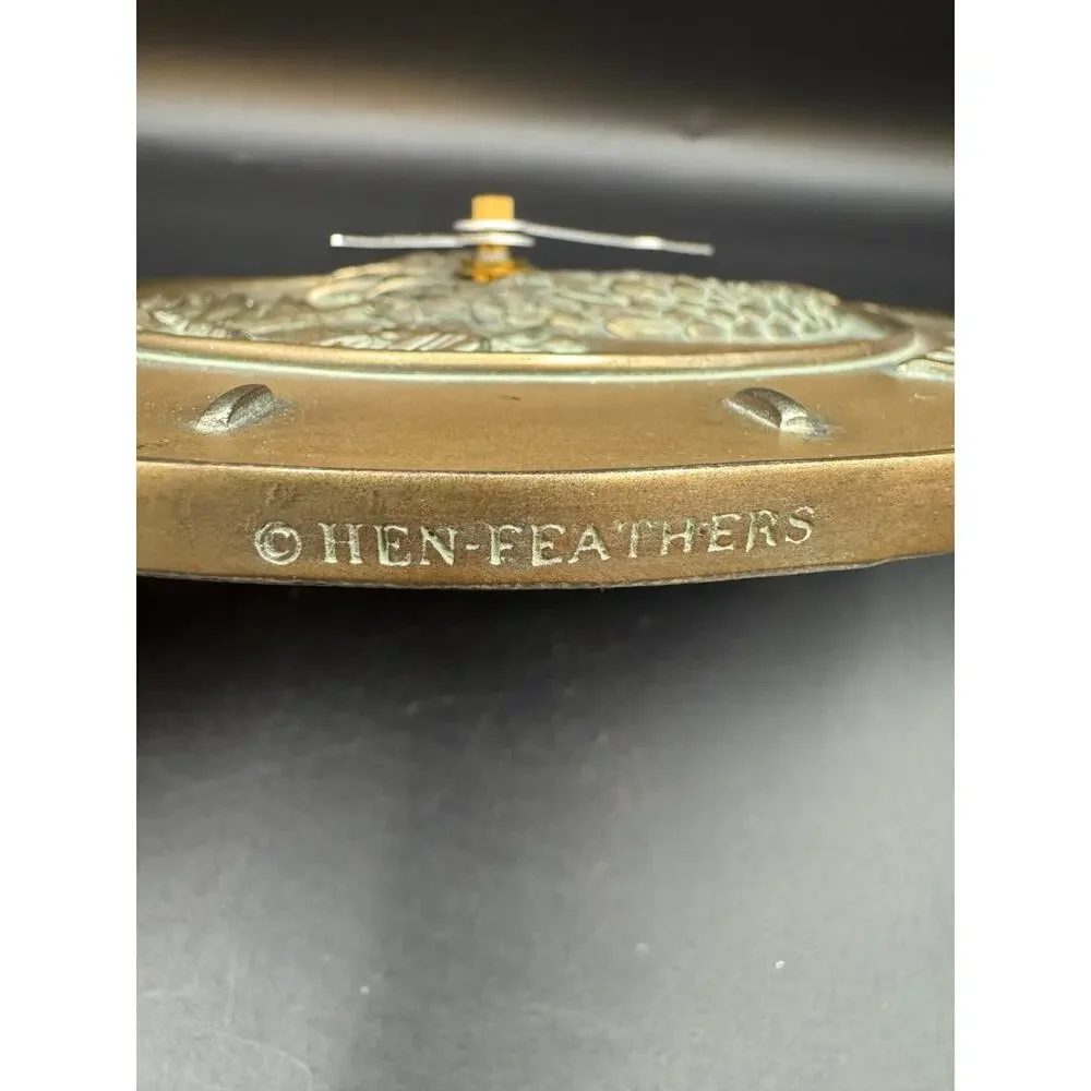 Hen-Feathers Chanticleer Wall Clock, Copper - Picture 8 of 8